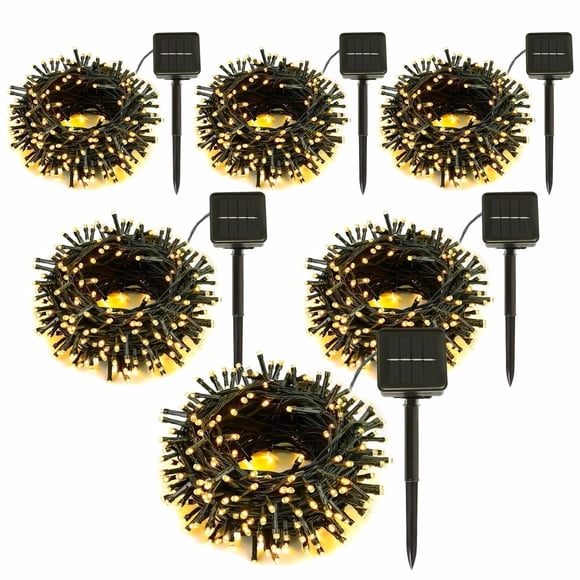 Cadena de luces solares SyouHome 72 m 600 LED 8 modos IP65