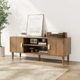 thumbnail image 4 of Smart FENDEE Modern TV Stand for 55" TV, Media Console with 2 Door for Living Room, Walnut, 4 of 8