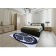 thumbnail image 5 of Ahgly Company Machine Washable Indoor Rectangle Transitional Night Blue Area Rugs, 2' x 5', 5 of 7