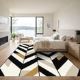 thumbnail image 3 of ODIKA 5'x7' Machine Washable Non-Slip Area Rug, Geometric Black High Traffic Rug, White, 1067324, 3 of 7