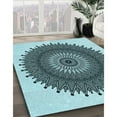 thumbnail image 2 of Ahgly Company Indoor Rectangle Patterned Blue Jay Blue Area Rugs, 2' x 3', 2 of 6