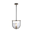 thumbnail image 1 of Cheshire Collection Suspension 1 Lumière, Noir et Laiton, 1 of 1