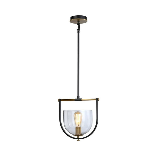 Cheshire Collection Suspension 1 Lumière, Noir et Laiton