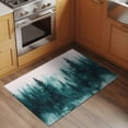 thumbnail image 3 of Ink Turquoise Forest Bathroom Rug Washable 2x3 Entryway Rug Non Slip Ombre Tree Abstract Art Front Door Mat Low Pile Indoor Doormat Throw Floor Carpet for Kitchen Bedroom Entrance, 3 of 8
