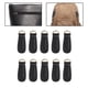 thumbnail image 4 of 10 piezas tiradores de cremallera Macarena cuero PU negro, 4 of 8