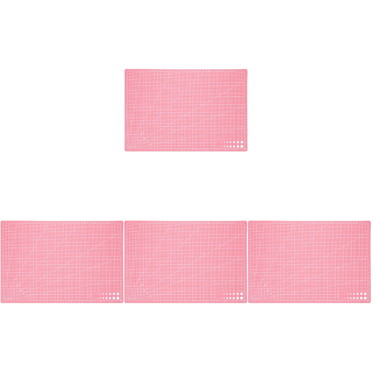 WRISTBIQUE 4Pcs Simple Generous Plastic Engraving Mats for Handicraft Cutting