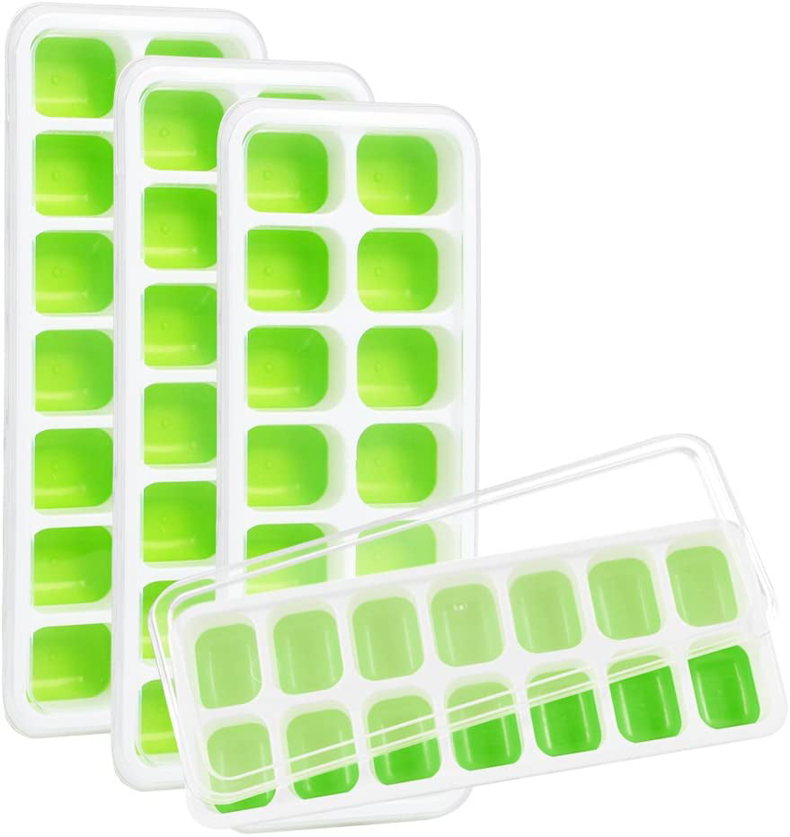 BPA FREE Ice Cube Tray with Removable Cover/Lid 