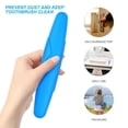 thumbnail image 2 of Bestomz 2pcs Portable Toothbrush Storage Protective Carrying Case Box For Traveling Use (blue And Rosy), 2 of 3