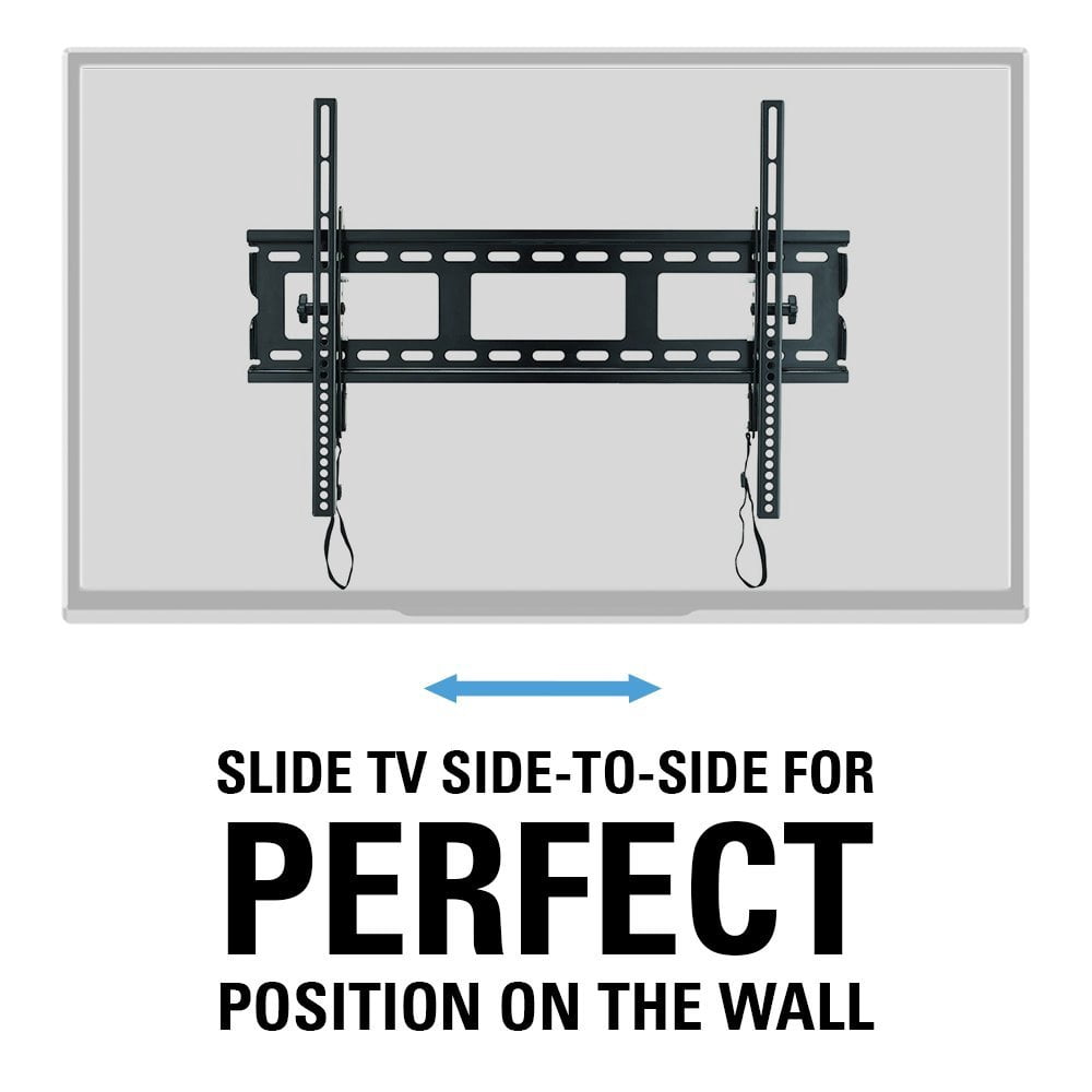 SANUS Tilt TV Wall Mount for 37 to 80 inch TVs or 130lbs – 10 degree Tilt, Low Profile, DIY Install