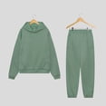 thumbnail image 4 of Yoodem Lounge Sets for Women Sweatpants Women's Solid Color Sports Sweater Waist Set Long Sleeve Pants Two Piece Set Women's Sweater Pants Shirts for Women Green L, 4 of 4