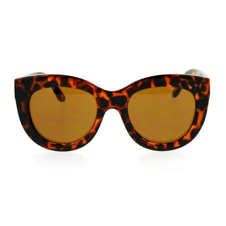 SA106 Diva Thick Plastic Oversize Cat Eye Womens Sunglasses Tortoise