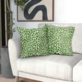thumbnail image 2 of Green Cheetah Throw Pillow Covers 18X18 Inches Set of 2 Leopard Decorative Pillow Cases Animal Wildlife Pillow Cover with Zipper Home Decor for Sofa Couch Housewarming Gift Bed Porch Outdoor, 2 of 6