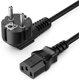 thumbnail image 1 of 3m Power Cable Protective Contact Plug F Type, C13 Power Connector Female Connector PC Computer Monitor Printer Beamer - Black, 1 of 5