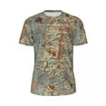 thumbnail image 4 of T Shirt For Men Vintage Old World Map Sports Summer Iceland Print Awesome T-Shirts Fashion Tee Shirt, 4 of 7