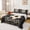 Black Beige 01, variant on Feelyou Graffiti Soccer 67 Number Queen Sheets for Boys, Cool Drip Gloves Queen Sheet Sets, 4pcs, 1 Flat Sheet, 1 Fitted Sheet and 2 Pillowcases
