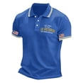thumbnail image 5 of Patriotic Polo Shirts for Men's 250th Anniversary 4th of July Graphic Shirt Short Sleeve Casual Comfort Fit Commemorative Print Collared Shirt For Independence Day Anniversary Celebration Blue 3XL, 5 of 5