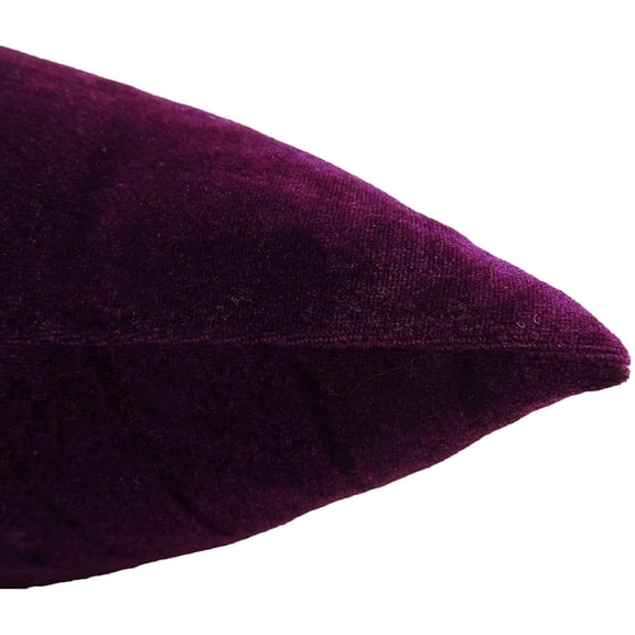 Indian Pillow Case Solid Plum Home Dcor Throw Cushion Velvet Cover - Choose Size