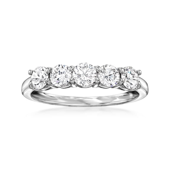 Ross-Simons 1.00 ct. t.w. Lab-Grown Diamond 5-Stone Ring in 14kt White Gold, Women's, Adult