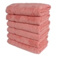 thumbnail image 3 of SALBAKOS Luxury Hotel & Spa Turkish Cotton 6-Piece Eco-Friendly Hand Towel Set 16 x 30 Inch, Coral, 3 of 8