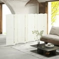 thumbnail image 2 of GVN Privacy Panels Decorative Privacy Fence,Folding Room Divider Screen 8 Panel 5.6' Tall Privacy Screen Freestanding Room Partition, White, 2 of 7