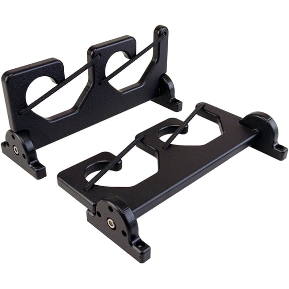 2 Fishing Rod Pole Reel Folding Holder Gunwale Boat Rack Bungee Low Profile