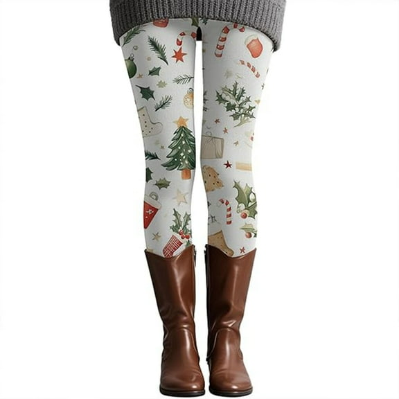 Casual Winter -Lined Thermal Pants High-Waisted Soft Stretch Comfort Pants for Everyday Wear and Holiday Season Outfits Warm and Comfortable Fitted Design,S