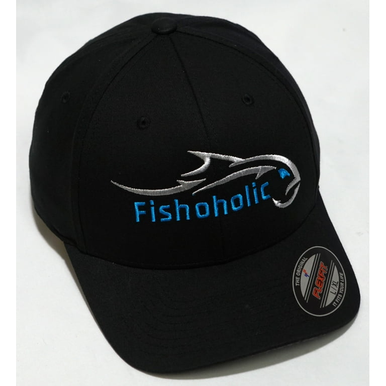 Fishoholic Flexfit Fishing Hat - Semi-Fitted Flexfit 5001 with