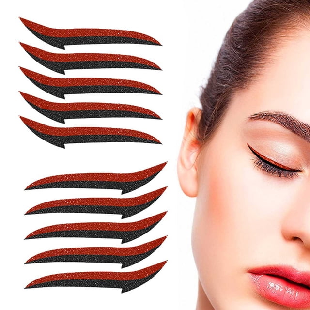 LLQkigsxse Autocollants Visage Réutilisables Maquillage pour les Yeux Crayon à Paupières Réutilisable