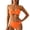 Orange, variant on Daznico Women's Bikini Set, Halter Bandeau Top with Metal Buckle High Waist Bottoms,XL