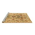 thumbnail image 2 of Ahgly Company Machine Washable Indoor Square Abstract Brown Modern Area Rugs, 5' Square, 2 of 4