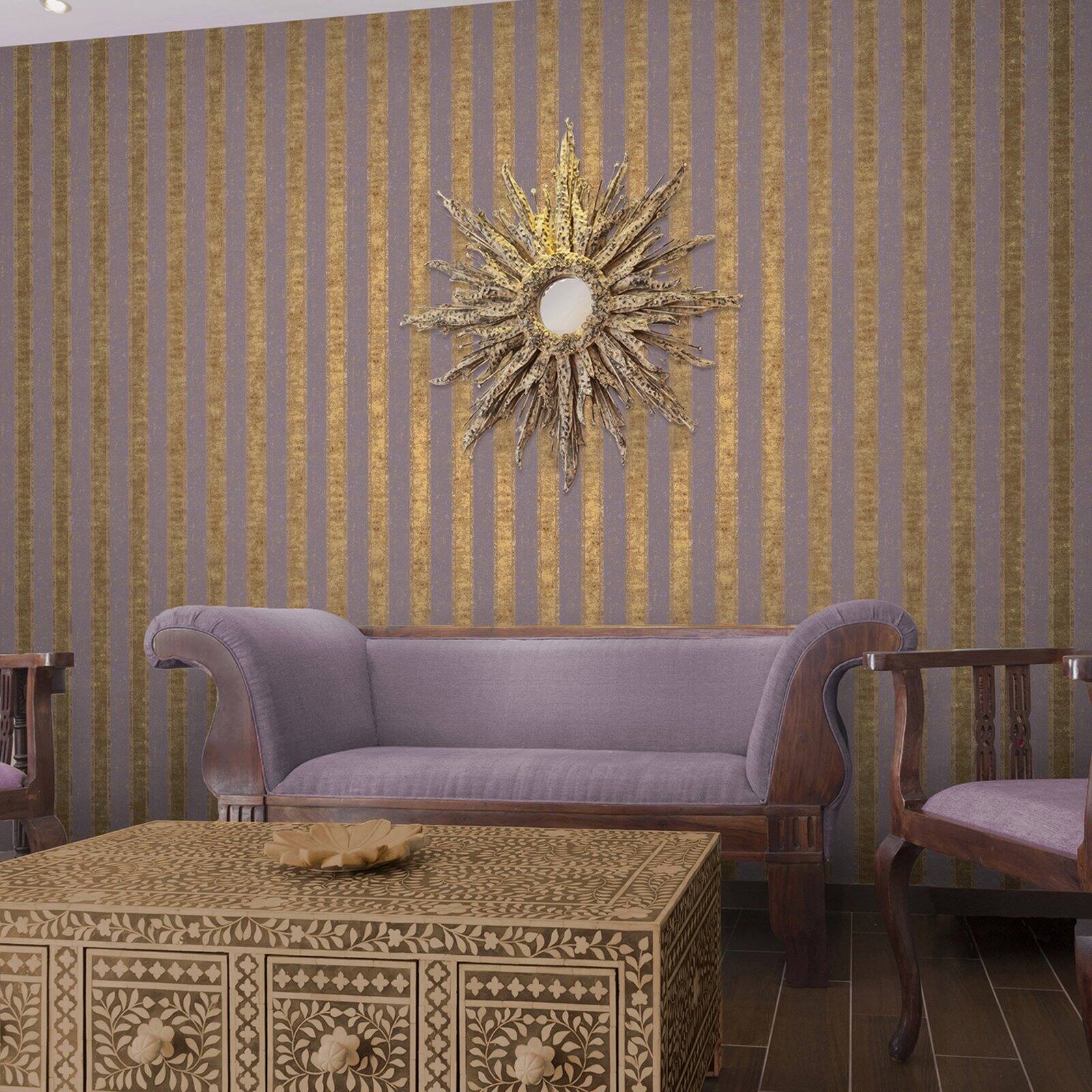 Decorline Simmons Copper Regal Stripe Wallpaper