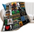 thumbnail image 1 of Couverture de Randonnée pour Garçons Hommes Filles Femmes Cadeaux de Randonneur Couverture Jetée de Camping Peluche Douillette Flanelle Molleton Ultra Douce Duveteuse Couvertures d'Extérieur 50"X40 Pouces, 1 of 6