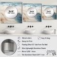 thumbnail image 4 of Designart "Amber And Azure Seashore Sand Blend V" Coastal Beach Sand Square Mirror For Wall Decor - Large Grey Square Printed Wall Mirror Art - Square Coastal Mirror - Wall Mounted Square Mirror, 4 of 5