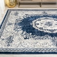 thumbnail image 5 of JONATHAN Y MODERN PERSIAN 5 x 8 Area Rug, Rosalia Cottage Medallion - Ivory/Navy, MDP401A-5, 5 of 11