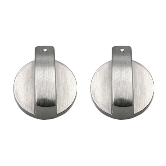 Naiovety 2 uds. De perillas de Control de estufa de plateadas universales de Metal de 6/8mm, adaptadores, interruptor de horno, cerraduras de Control Hardware Tipo 1 6 mm Naiovety HA4054-02