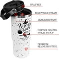 thumbnail image 4 of Witches Brew Vacuum Insulated 30oz Stainless Steel Tumbler with Lid and Straw - Gothic Cute Spooky Gift for Women, Kids, Teen Girls - Halloween Accessory, 4 of 6