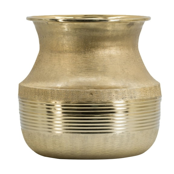 A&B Home Gold Aluminum Textured vase 11.8" x 11.8" x 11.4"