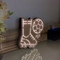 thumbnail image 2 of Playing Football Led Light Box, Dimmable Neon-Like Light Signs USB Power for Wall Decor Bedroom Decoration, Static Light (WxH) 6"x6", 2 of 4