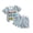 Sky Blue, variant on Wo-Fusoul Shorts Set for Boys, Printed Excavator Design, Comfortable and Stylish, Short Sleeve Round Neck Top with Pockets, Summer Outfit for Toddlers and Kids