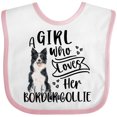 thumbnail image 3 of Inktastic A Girl Who Loves Her Border Collie Boys or Girls Baby Bib, 3 of 4