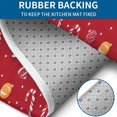 thumbnail image 4 of Red Christmas Candy Cane Pattern Bathroom Rugs Sets 3 Piece,Toilet Cover Set,Absorbent Non Slip Bathroom Mats Sets with U-Shaped Contour Rug Toilet Rug Set, 4 of 5