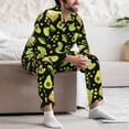 thumbnail image 7 of Lsque Avocado Toast Pattern Long Sleeve Pajama Set for Men - Soft 2-Piece Sleepwear and Loungewear Set with Pockets, Comfy Nightwear-Large, 7 of 7
