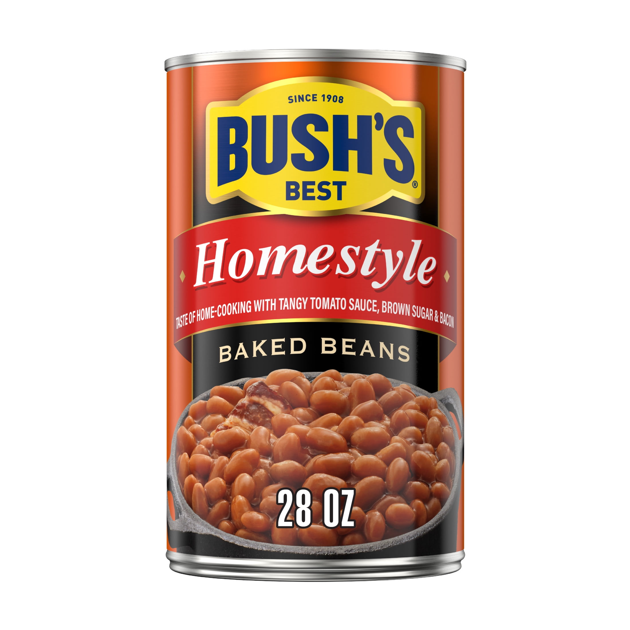 (12 pack) Bush's Homestyle Baked Beans, Canned Beans, 28 oz Can