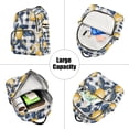 thumbnail image 5 of FORMRS Mini Backpack Purse for Women Travel Daypack Casual Shoulder Bag, Beige Plaid Lemon, 5 of 7