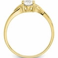 thumbnail image 3 of 10K Yellow Gold Polished Geniune White Topaz Birthstone Ring (Size 7) Made In India 10xbr133, 3 of 6