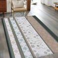 thumbnail image 2 of 3'x5' Rug for Living Room Bedroom, Brown Geometric Washable Area Rugs Non-Slip Carpet Mats, Stripes Boho Spring Flowers Pastoral Country Indoor Low Pile Area Rug Runner for Kitchen, Mudroom, 2 of 8