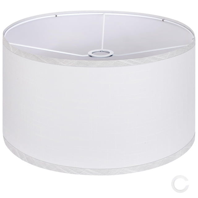 Lampshade OUTON - Tambor grande para lámparas de pie (40 x 40 x 23 cm), color blanco