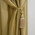 thumbnail image 4 of Chezmoi Collection Royal 4-Piece Jacquard Floral Window Curtain Set, Gold/Gold, 4 of 7