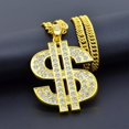 thumbnail image 3 of Exaggerated Gold Chain Dollar Sign Golden Necklace Wild Necklace Jewelry, 3 of 7