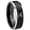 Black 2 Tone Beveled Edge, variant on US Air Force Dome Brush Black Polish Edge Tungsten Ring 10MM